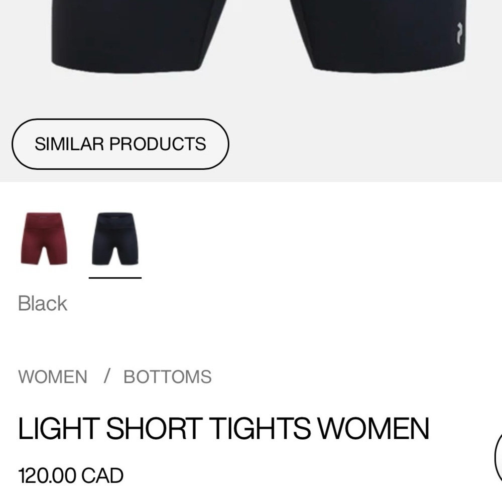 Peak Performance Black Athletic Shorts